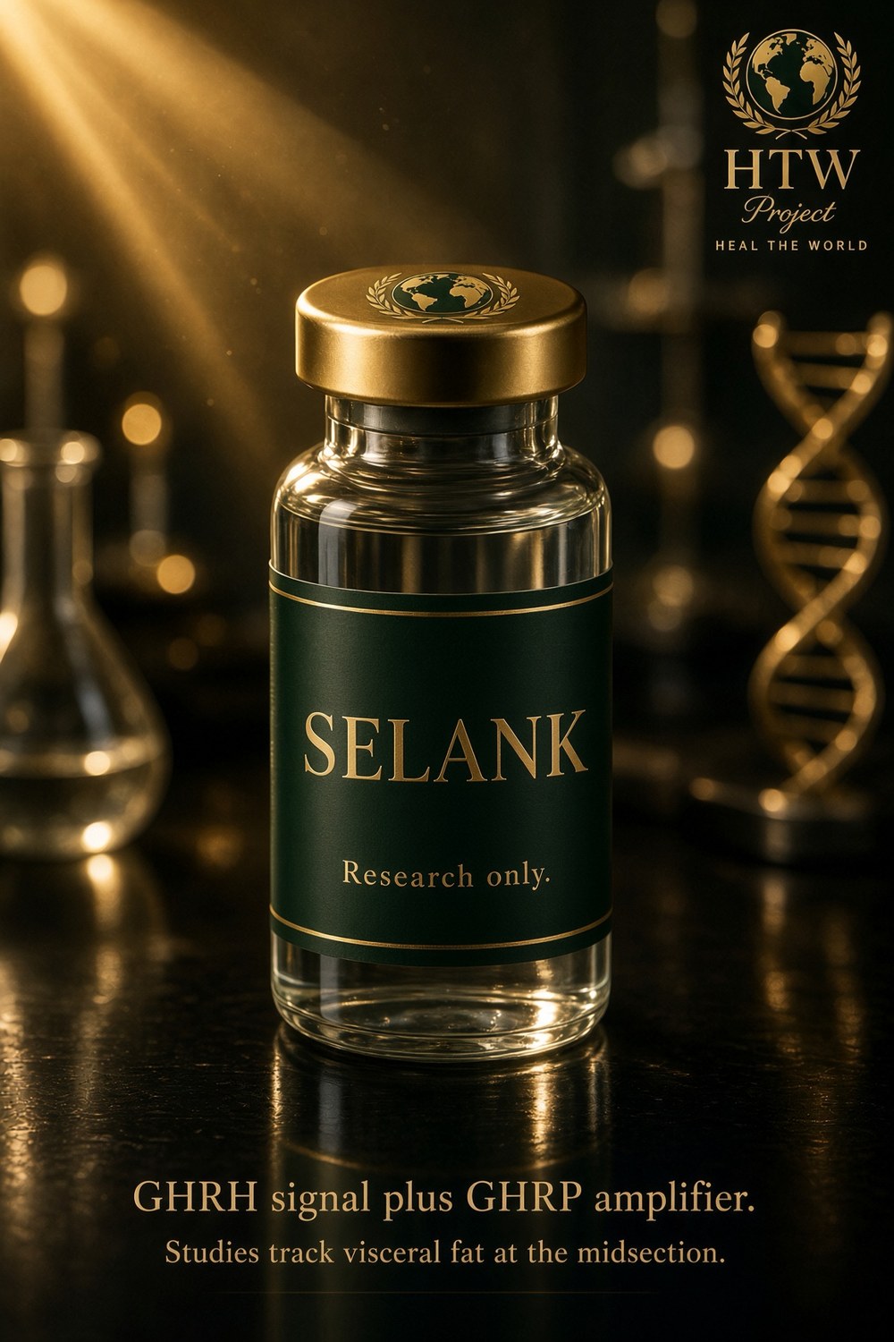 Selank research vial