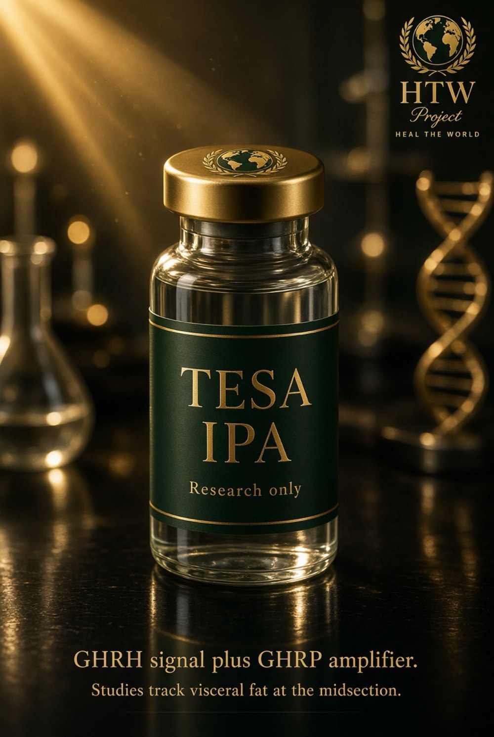 Tesamorelin + Ipamorelin research vial